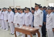 Pejabat Administrator dan Pengawas Dilantik, Bupati Heriyus Tekankan Disiplin Kerja
