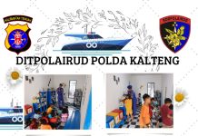 Minimalisir Efek Negatif Gadget, Ditpolairud Polda Kalteng Sediakan Pondok Baca Bagi Anak Pesisir 