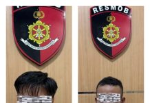 Satreskrim Polres Barito Utara Tangkap Dua Pencuri Dua Tandon Air di Muara Teweh