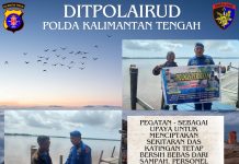 Ditpolairud Polda Kalteng Komit Jaga DAS Katingan Bersih dan Bebas Sampah
