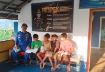 Anak-Anak DAS Kahayan Bahaur Makin Aktif Membaca, setelah Ada PBMH Ditpolairud