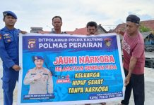 Giliran Masyarakat DAS Jelai Diedukasi Ditpolairud Polda Kalteng Perangi Narkoba