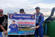 Batasi Dampak Bahaya Narkoba, Personel Ditpolairud Polda Kalteng Lakukan Ini 