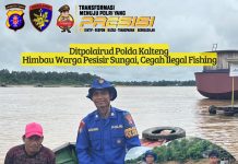 Ditpolairud Polda Kalteng Aktif Cegah Ilegal Fishing di DAS Barito