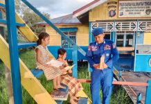 Anak-Anak DAS Arut Belajar Bersama Ditpolairud Polda Kalteng di Failitas PBMH