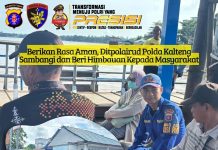 Ciptakan Rasa Aman, Ditpolairud Polda Kalteng Selalu Hadir di Pesisir dan Perairan