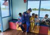 Isi Akhir Pekan, Anak-Anak Desa Palangkau Lama Kunjungi Pondok Baca Melek Huruf Ditpolairud 