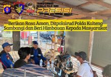 Tindakan Preventif Kamtibmas, Ditpolairud Polda Kalteng Sambangi dan Imbau Masyarakat