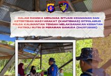 Ditpolairud Polda Kalteng Patroli Perairan, Cegah Tindak Kejahatan dan Beri Rasa Aman Warga Samuda