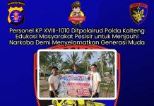 Personel Ditpolairud Polda Kalteng Edukasi Masyarakat Pesisir Jauhi Narkoba, Ini 3 Alasannya