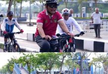 Bupati Barito Utara Jalin Kebersamaan Sekaligus Silaturahmi Lewat Gowes