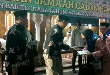 Bupati Barito Utara Lepas Keberangkatan Jamaah Calon Haji, Pesan tetap Disiplin dan Kompak