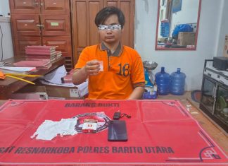 Polres Barito Utara Bongkar Peredaran Sabu di Muara Teweh, Sita Barbuk 5,05 Gram