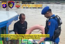 Ditpolairud Tingkatkan Keselamatan Pelayaran dan Cegah Kecelakaan Perairan di Sungai Barito