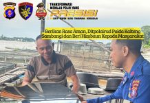 Ciptakan Rasa Aman, Ditpolairud Polda Kalteng Sambangi dan Imbau Masyarakat