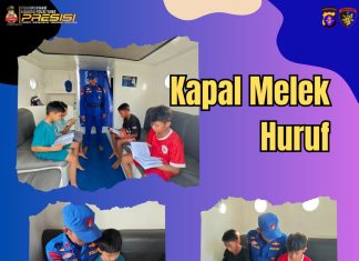 Ditpolairud Dekatkan Diri dengan Masyarakat, Sediakan Perpustakaan Terapung Layani Anak-anak di DAS Kahayan