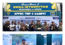Wadirpolairud Polda Kalteng Hadiri Pemusnahan BMMN di Kantor Bea Cukai Sampit