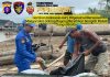 Gerakan Indonesia Asri, Ditpolairud dan Masyarakat Gotong-Royong Bersihkan Sampah Pesisir Sungai Barito