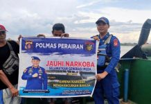 Personel Ditpolairud Polda Kalteng Terus Mengintensifkan Perang Melawan Narkoba di DAS Kumai