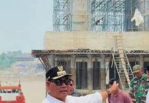 Bupati Barito Utara Minta Progres Pembangunan Jembatan Lemo Dipacu