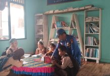 Dukung Pendidikan, Ditpolairud Sediakan Buku Bacaan Bagi Siswa-Siswi Desa Tanjung Perawan